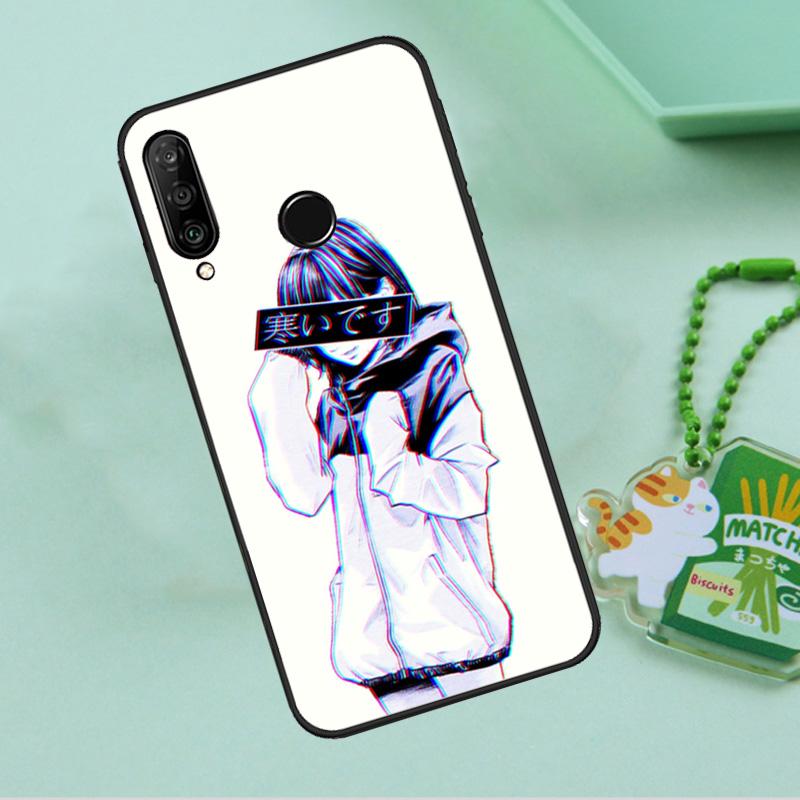 

Sad Japanese Aesthetic Art For Huawei Nova 10 9 SE 5T 12s 12i 11i Y91 Y90 Y60 Y70 Y72 Y61 P20 P40 P30 Lite P60 Pro Case Huawei Nova Y61