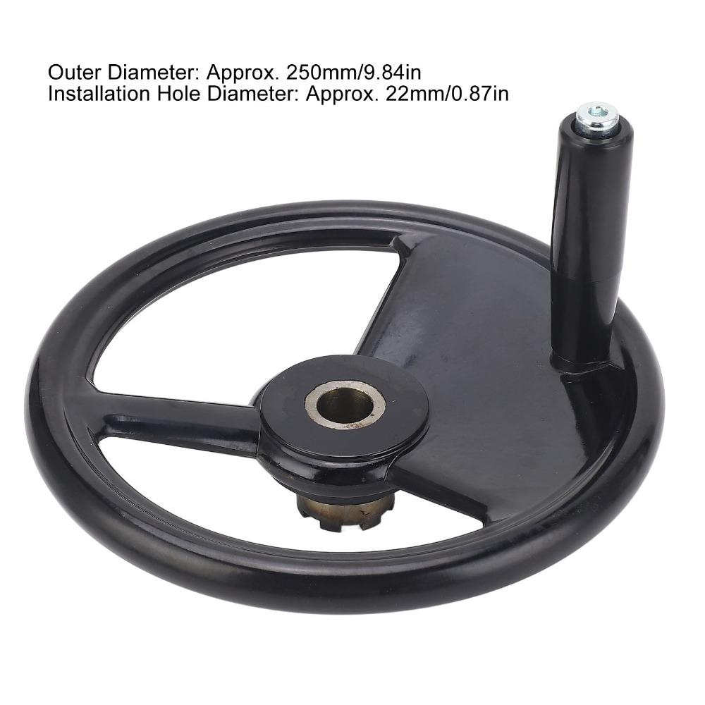 22x250mm Milling Hand Wheel Engineering Plastics Rotary Handwheel  For Milling Machines