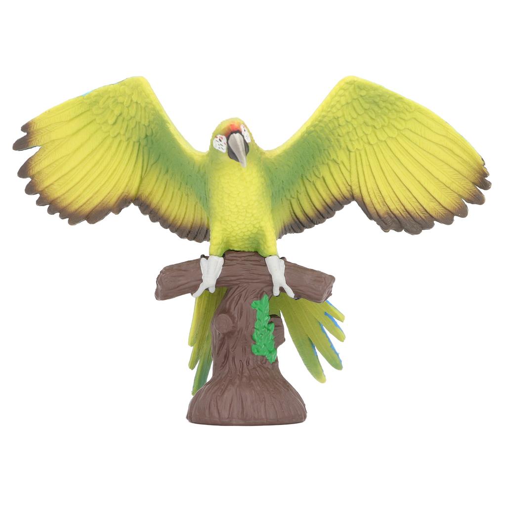 Parrot Decorative Figurine with Realistic Tree Stump Base Vivid Details Decorative Parrot Animal