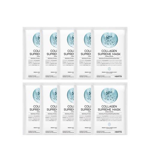 OOTD Beauty Collagen Supreme Hydrating Elasticity Skin Texture Care Mask 10ea