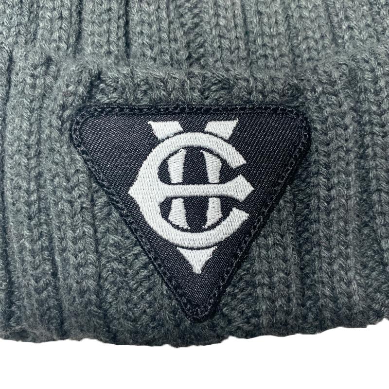 EIGHTVOLUME Ev T Patch Ribbed Beanie (Gray)