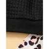 Two-Piece Girls' Casual Leopard Print Set with Heart Pattern - Brown White Long Sleeve Top Pants, Perfect for Fall/Winter
