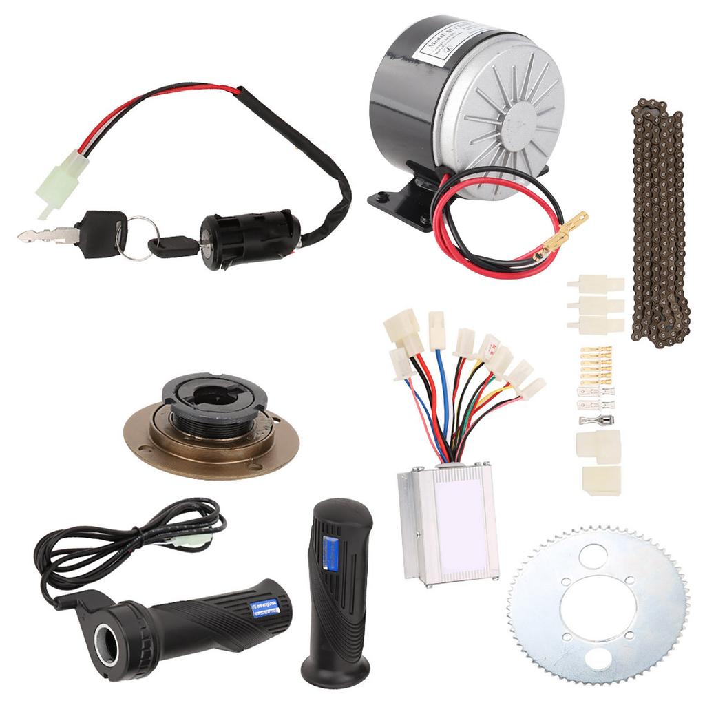 9ks Sada 250W 24V Kartáčový Motor Sada Pro Cyklistickou Konverzi Vysokorychlostní Sada Příslušenství