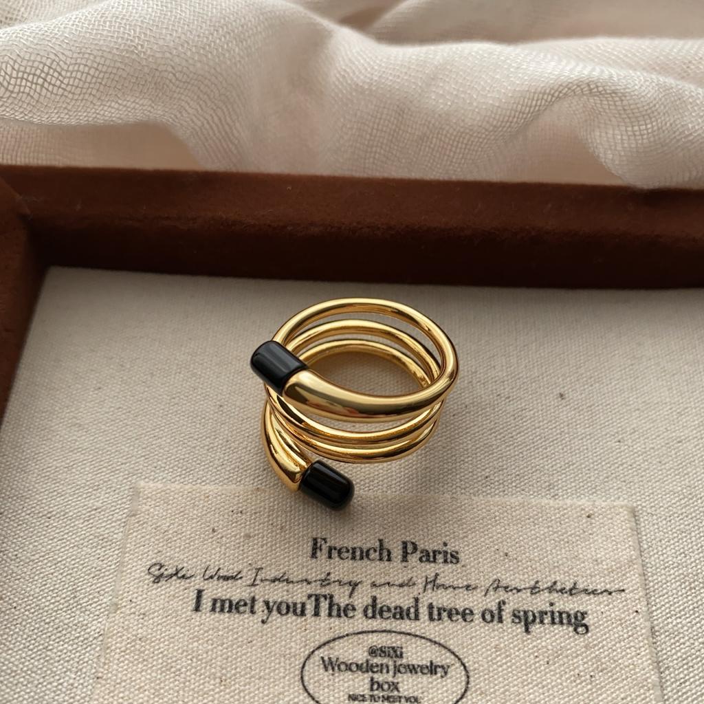 Retro Pearl Ring Cold Fashion Light Luxury Niche Design Advanced Opening Adjustable Index Finger Ring Elegant And Versatile