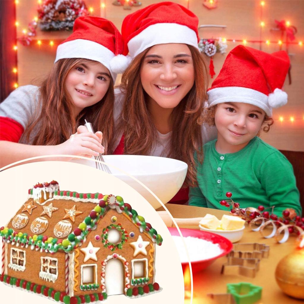 Christmas Gingerbread Cookie Cutters Set House Nativity Scene X 10