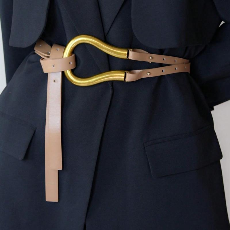 1pc Women's Suit Waist Belt, Versatile Wide Horseshoe Buckle Decoration Belt For Skirt Summer, School Fall, Autumn, Halloween