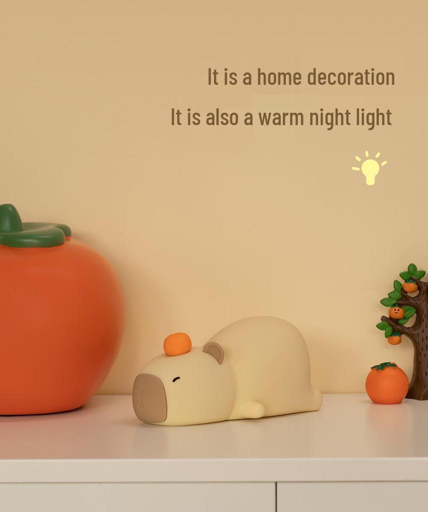 Capybara Rechargeable Silicone Bedside Night Light Lamp