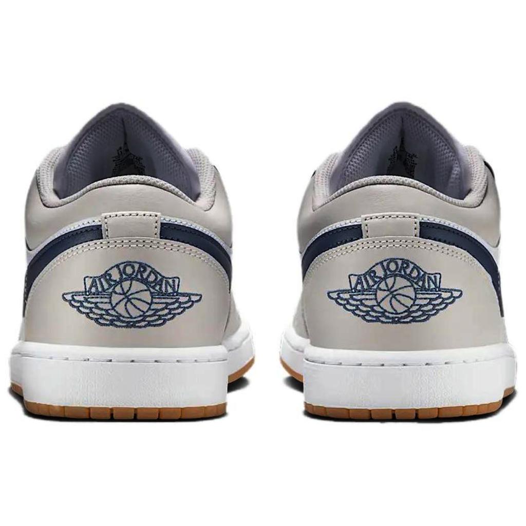 Air Jordan 1 Low Georgetown Men Sneakers White Neutral-Grey Gum-Medium-Brown 553558-146