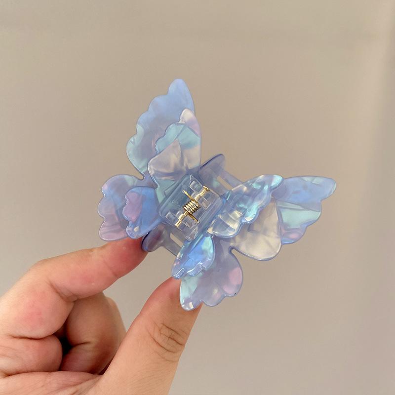 New Fairy Butterfly Hair Claw Acetate Crab Hair Clip Summer Sweet Princess Shark Clip for Women Girl Hairpin Hair Accessories