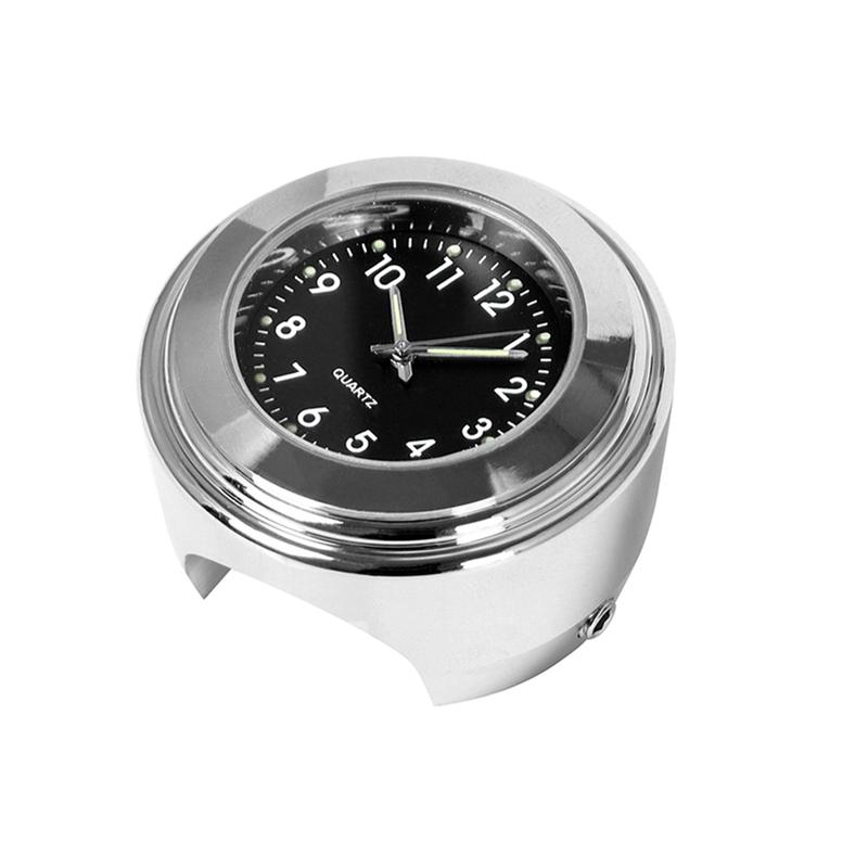 Waterproof Motorcycle Motorbike Clock/ Thermometer Thermo Fit For 7/8" or 1" Handle Bar Harley Honda Yamaha Suzuki Kawasaki