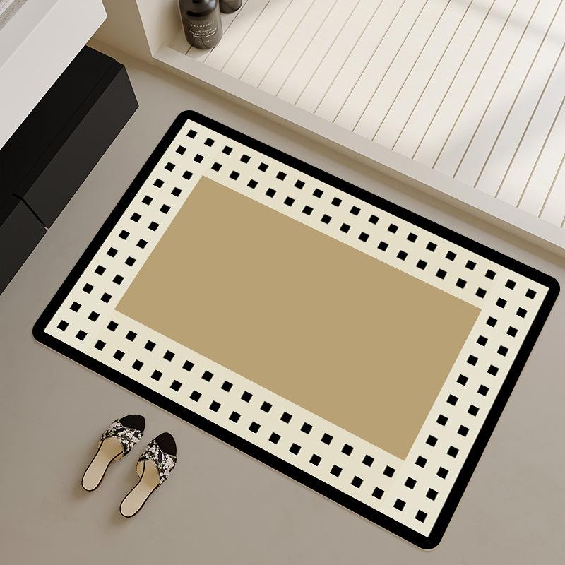 Household Wear-resistant Anti Slip Bathroom Foot Mat Absorbent Quick Drying Bathroom Floor Mat