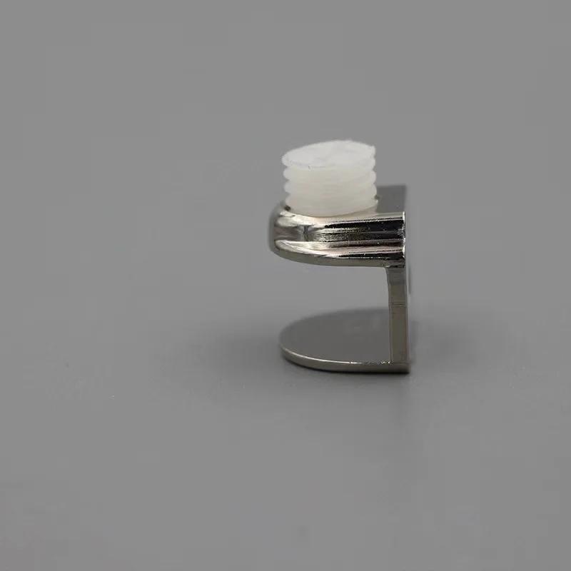 Zinc Alloy Fixed Adjustable Glass Support Plate Clamp Furniture Laminate Support Expansion Glass Clamp