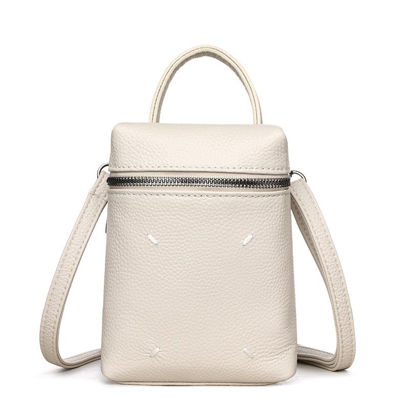 

Кожаные женские сумки - простые, маленькие квадратные сумки, модные и фактурные, вместительные сумки для мобильного телефона, легкие, мессенджер для мамы среднего возраста белый