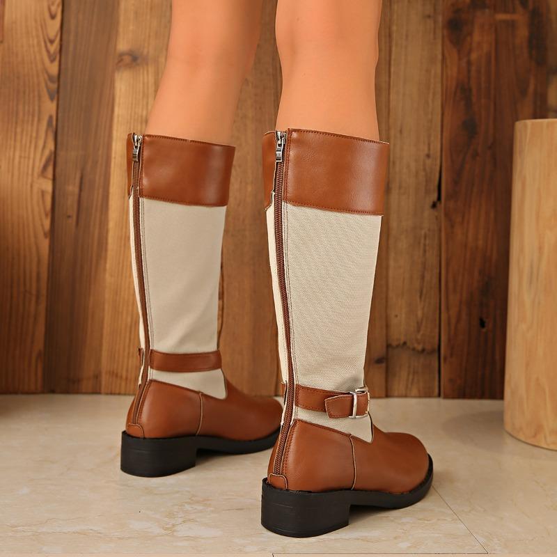 Sko i ny stil: Støvler med tykk hæl, Lave hæler, Høye skaft, Støvler med rund tå i store størrelser og beltespenne, Damesko