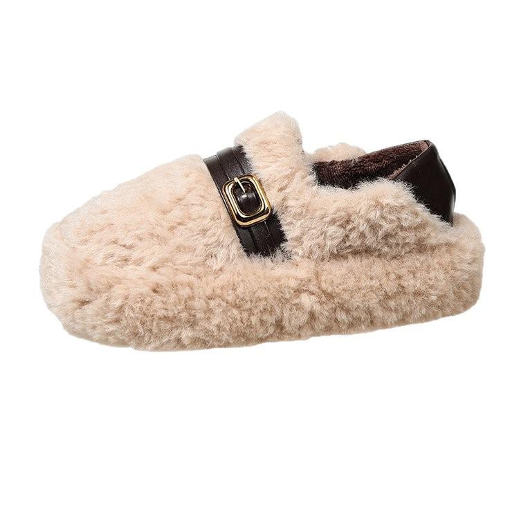 Mao Mao Shoes Women Wear Warm Doudou Shoes In Winter New Thick Soles Heightening Internet Celebrities Pregnant Women Cotton Shoes