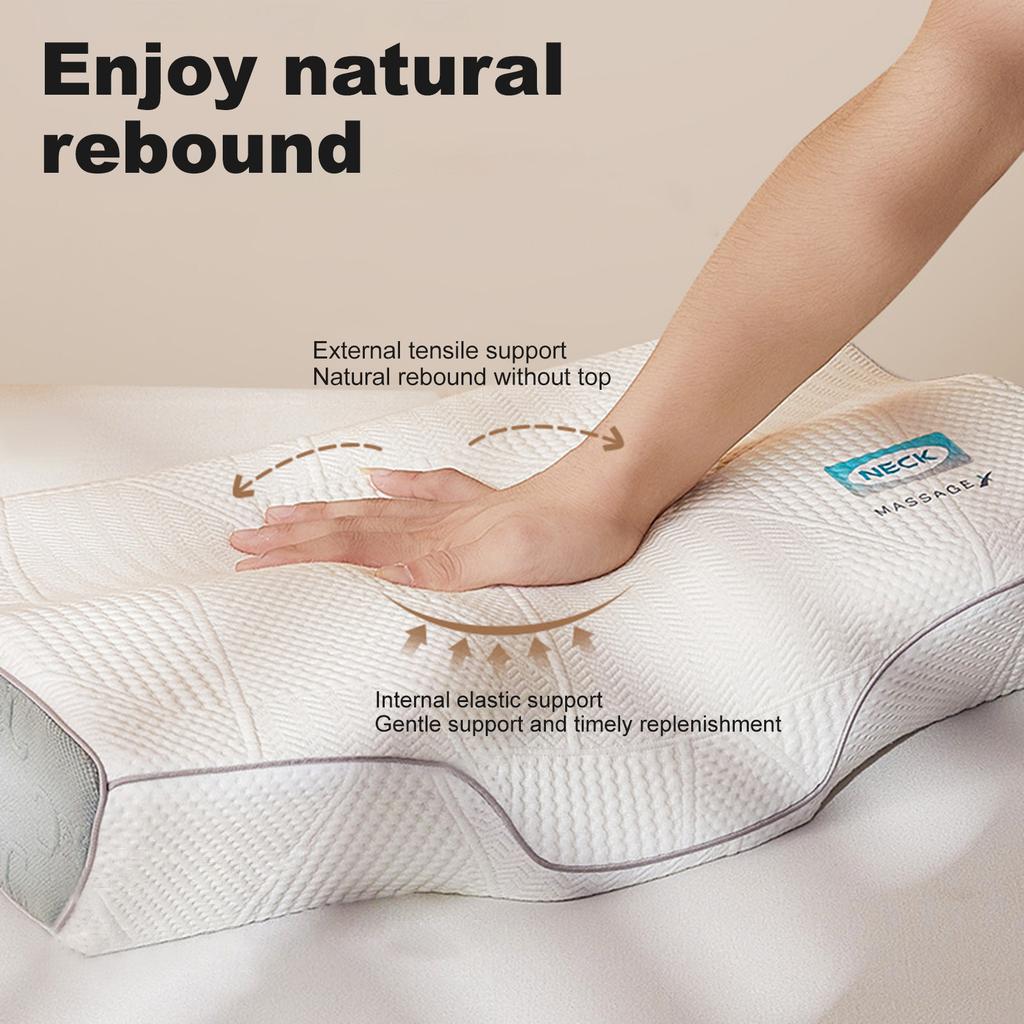 Pohodlný polštář z paměťové pěny, Ergonomicky navržený polštář pro podporu krční páteře zlepšující spánek, Ideální pro ženy spící na boku, na zádech a na břiše