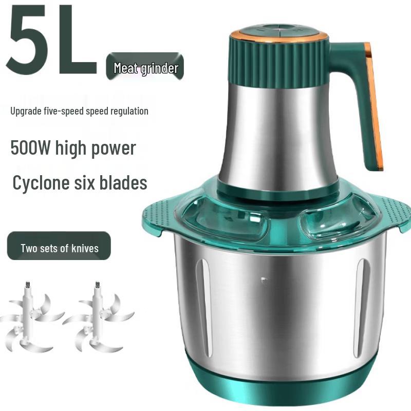 ZISIZ Stainless Steel 5L Meat Grinder & Blender
