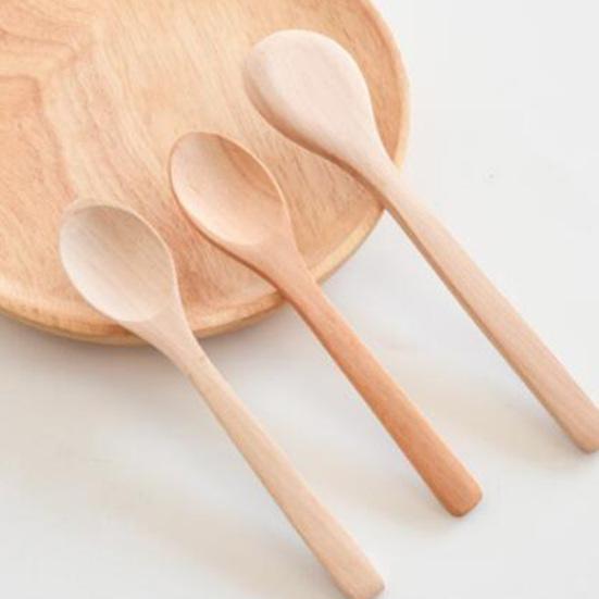 Set Di 3 Cucchiai Di Legno D'Acacia – Mestoli Per Zuppa Con Manico Lungo, Cucina Anti Graffio, Finitura Lucidata A Mano, Utensili Naturali