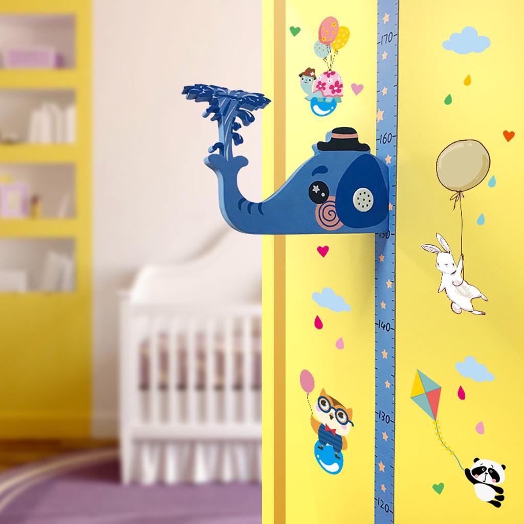 Removable Children 3D Height Chart Measure Wall Sticker Decal for Kids Baby Room