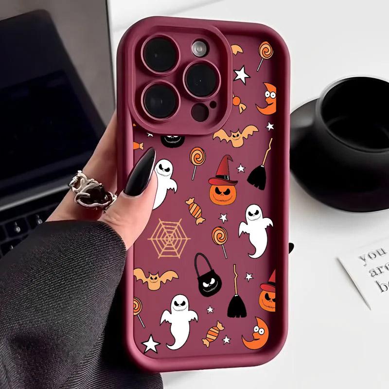

Halloween Happy Ghost Soft Silicone Case For Samsung Galaxy S21 S22 S23 S24 FE Plus S25 Ultra A15 A35 A54 A55 Soft Cover Galaxy A35 5G