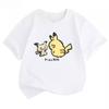 Potdemiel Summer New Pikachu Children's T-Shirt, Comfortable and Breathable, Suitable for Both Boys and Girls.