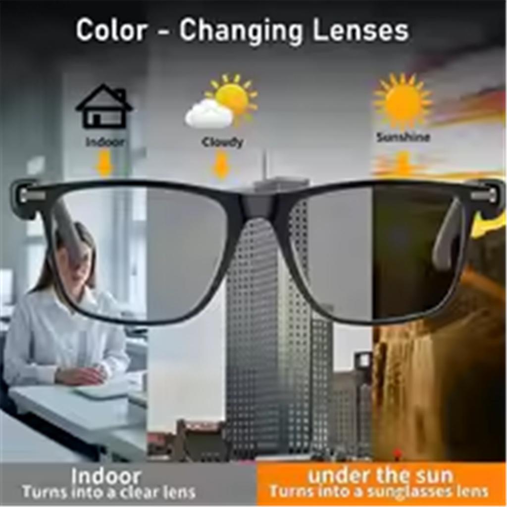 AI Translation Smart Glasses with Photochromic Lenses, Support 160 Languages Real-time Translation