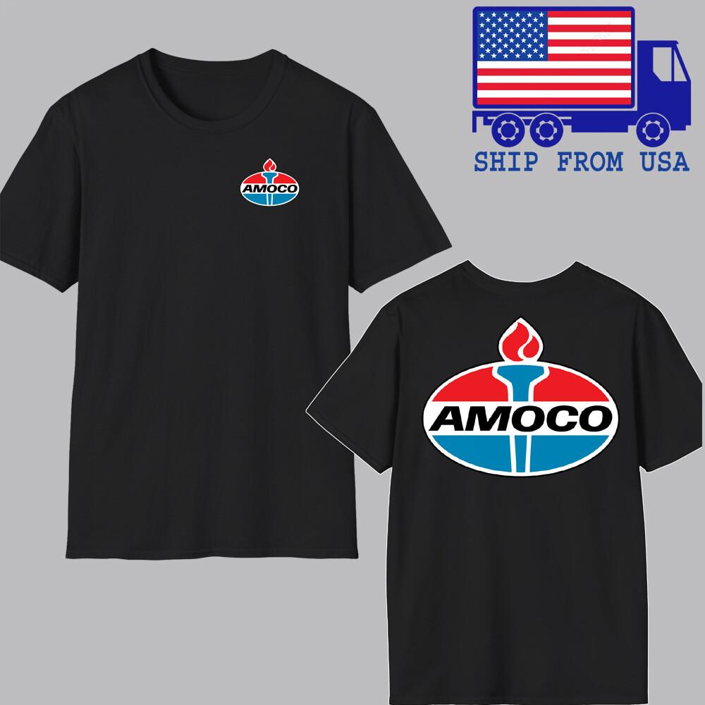 Amoco Oil Racing Car Motorcycle Men#039;s Black  Size S5XL Unisex T-Shirt S