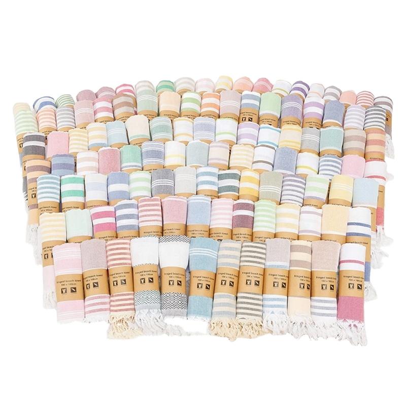 Best Selling Luxury 100*180CM Turkish Cotton Beach Towel Quick Dry Large Bath Custom Logo Striped Jacquard Pattern Soft 80*160cm&150-300GSM
