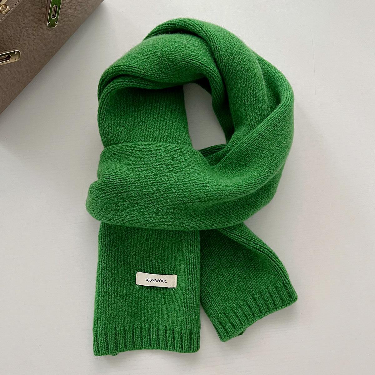 

Отборный австралийский чистый шерстяной шарф 100% шерсть однотонный универсальный женский новый зимний теплый вязаный шарф 23 * 160CM