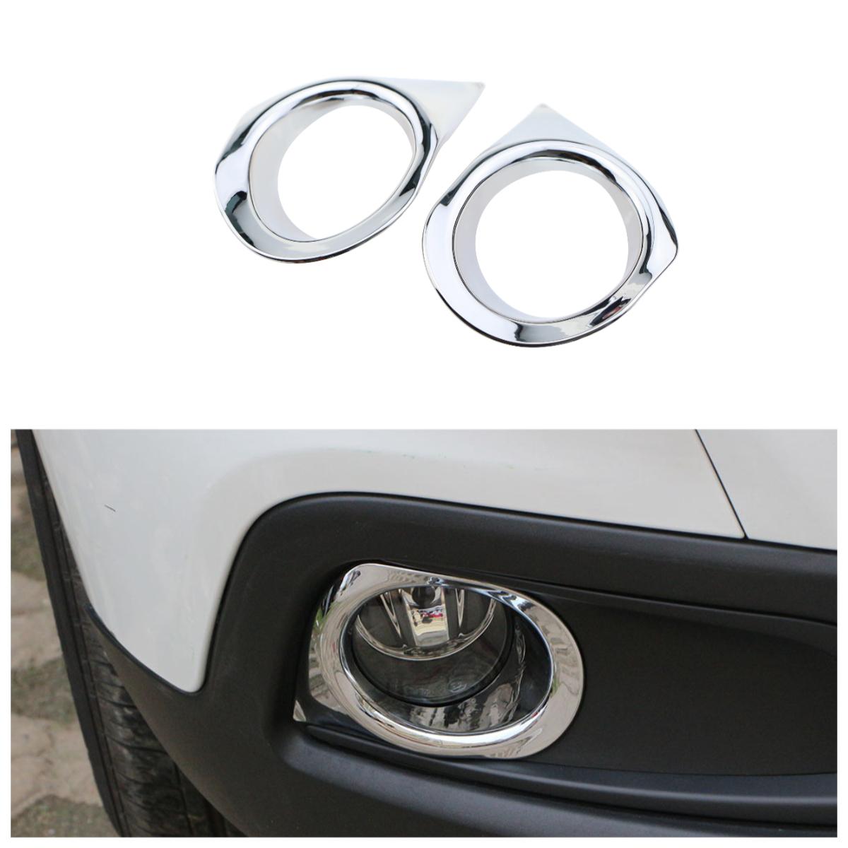 

2 шт. АБС Передний Левый Правый Рамка Крышка Накладка Декорация для Противотуманной Фары для Peugeot 2008 2014-2019 Автоаксессуары silver