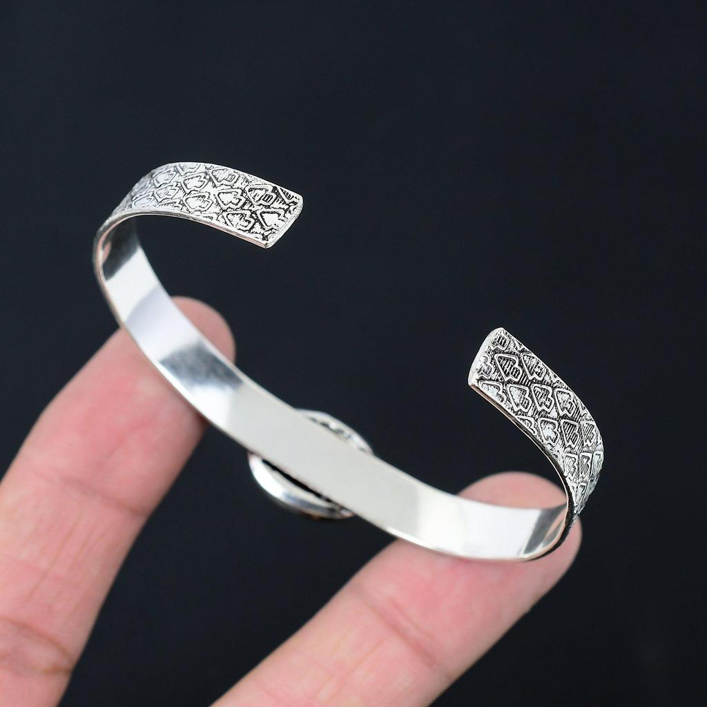 Sisters Day Deal Oval Natural Italian Red Coral Wedding Mother Bangle 925 Silver