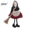 Realistic Halloween Patterns Witch Broomstick Hanging Ornament, Spooky Fabric Pendant for Party Bar Celebration Decor Home, Trick or Treat Festive