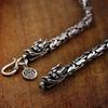 5mm Double Dragon Head Keel Bracelet Fashion Vintage Men Personality Exaggerated Punk Style Animal Senior Sense Bracelets Jewelry Gifts Accessories
