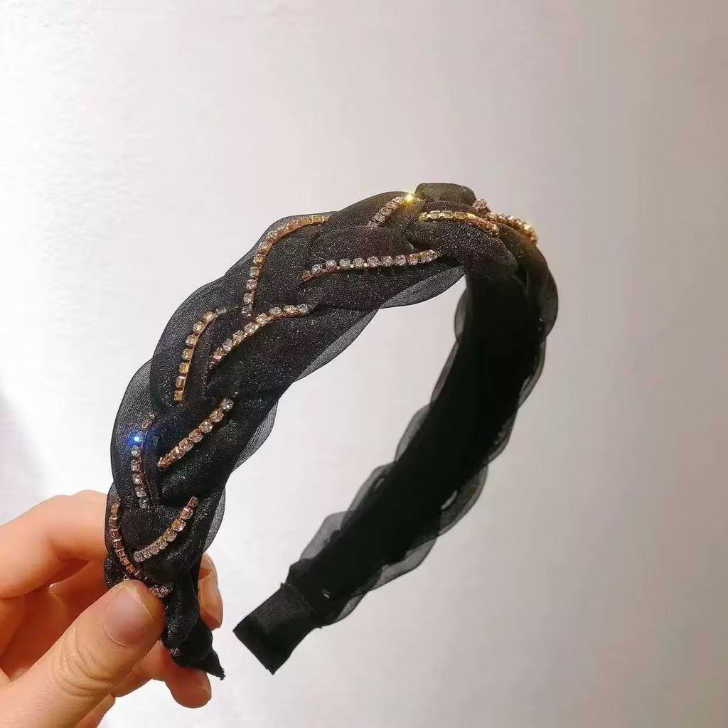 Women's Luxury Mesh Braid Headband, 2025 Fashion Style, High Crown, Daily & Outer Wear.