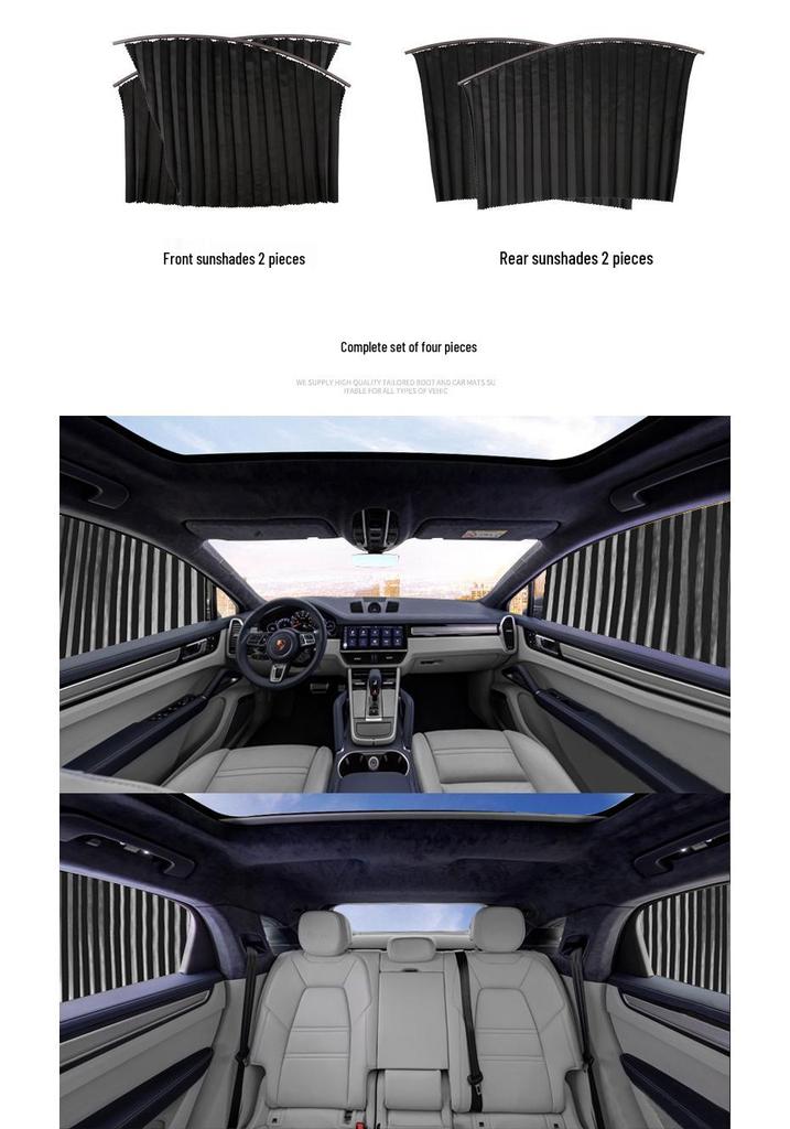 Magnetic Car Window Sunshade: Retractable Heat Insulation and Sun Protection Curtain