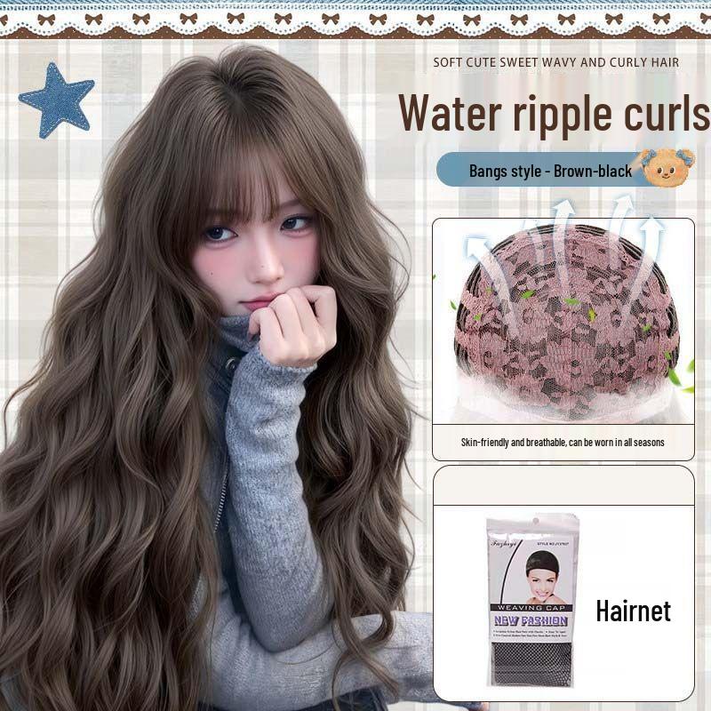 Wave Natural Seamless Full Wig for Women - Long, Curly, Egg Roll Design