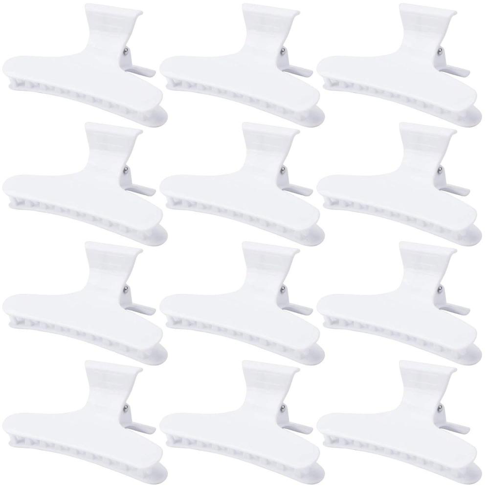12Pcs Hairpins Hair Section Clamps Claw Clamps Claw Hair Clips New Butterfly Hair Clips Salon Use