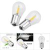 Pair of 1156 Glass Strobe COB LED Car Turn Signal Reverse Light Tail Brake Bulb White Light