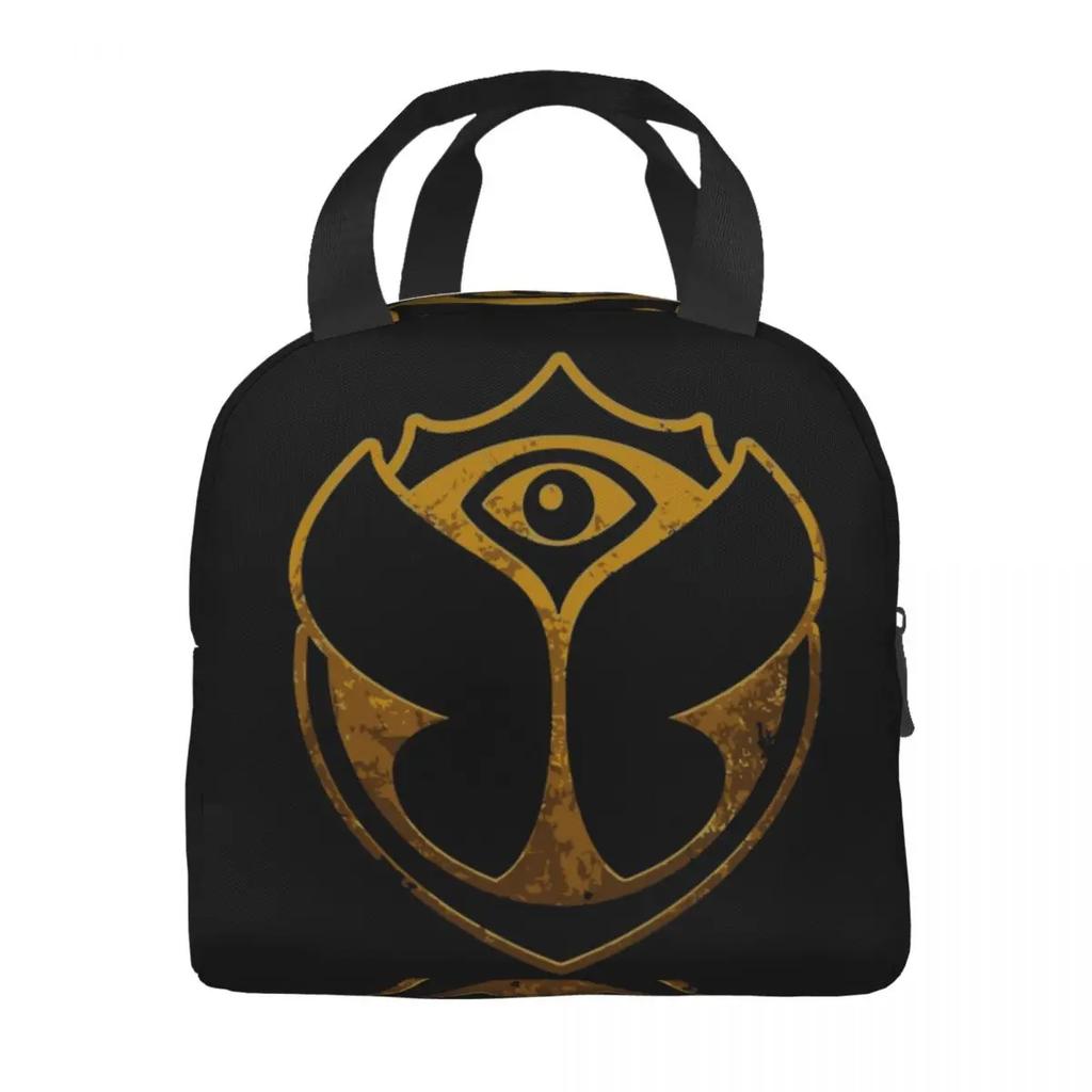 Insulated Lunch Tote Bag for Women Electronic Dance Funny Print Resuable Cooler Thermal Food Lunch Box School