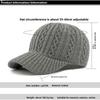 1 Stück Damen einfarbige gestrickte Baseballkappe, modische Strickmütze, gerippte Beanie mit Loch für Pferdeschwanz für den täglichen Gebrauch, Winter Herbst