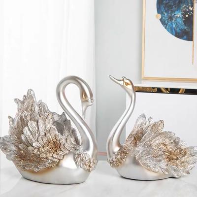 Para Swan Ornament TV do salonu Szafka Swan Ornament Nowoczesna dekoracja domu Prezenty ślubne