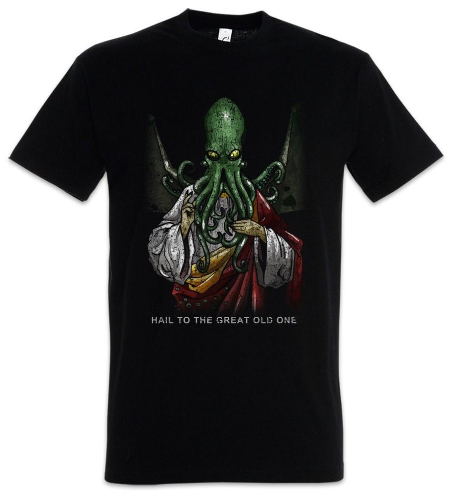 

Hail Cthulhu Men s T-Shirt Wars Horror Arkham H. P. Lovecraft Miskatonic R LYEH 4XL