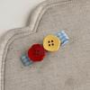 2 pcs/set Small and Cute Button Hair Clips Resin Bangs Clip New Duckbill Clips  Travel