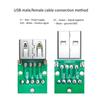 USB 2.0 Terminal Block Connector Solderless Adapter with Metal Case Support Charging for USB Repair Adapter Connector
