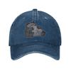 Klassische MEWGENICS Frank Baseballkappe Unisex-Stil Used-Denim Gewaschene Kopfbedeckung Outdoor-Workouts Verstellbare Passform Kappen Mütze