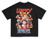 ONE PIECE Short Sleeve Luffy T-Shirt Heavy American Neckline Crew Neck Anime Men and Women