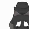 Gaming Chair with Massage Function and Footrest Black & Grey Artificial Leather