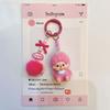 Resin Flocking Monchichi Keychain Cute Monkey Baby Trendy Keyring Cartoon Pendent Keys Bags Hanging Accessories Small Gifts