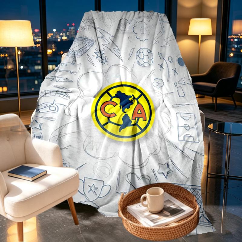 Club America Print Blanket - Soft & Comfortable, for Bedroom, Travel, Sofa, Home Decoration - Birthday Christmas Gift for Friend