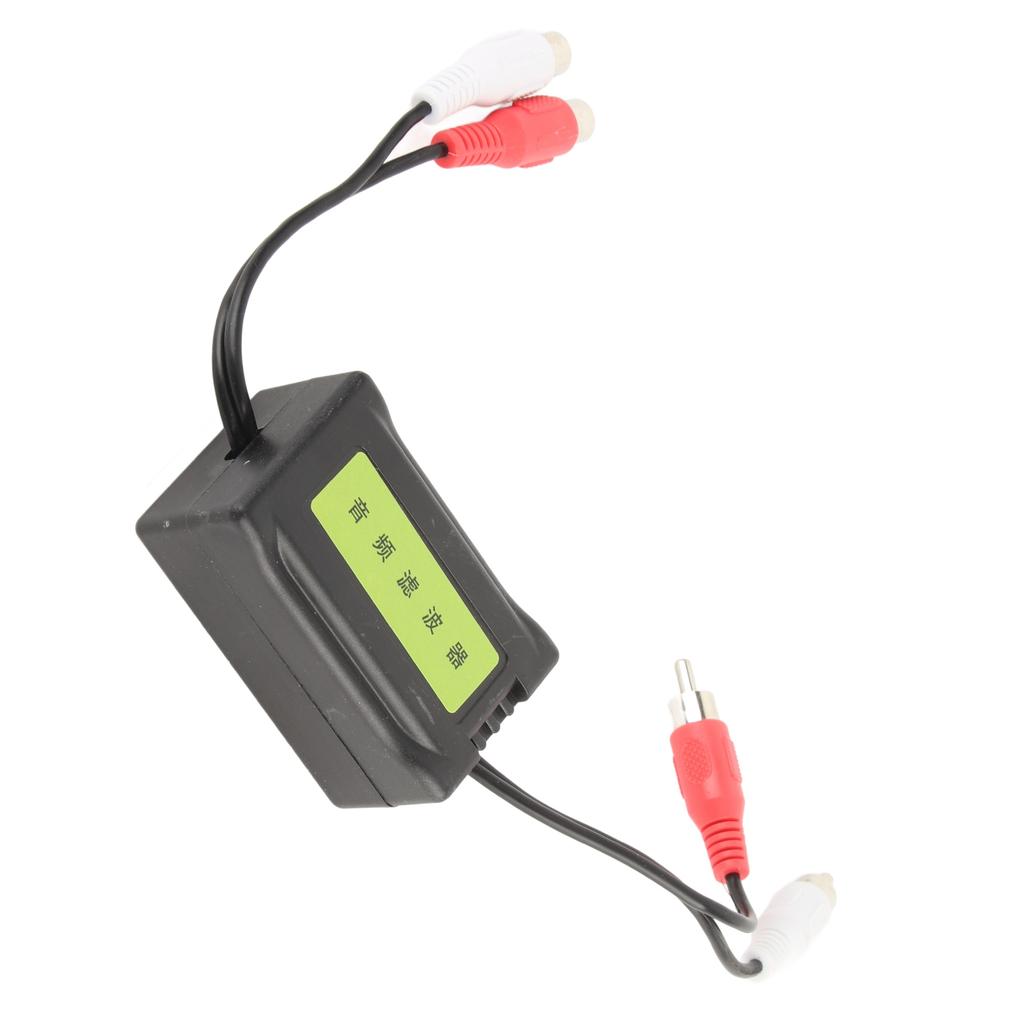 Radio Noise Filter Ground Loop Isolator RCA Connectors 3.5mm 0.1in Car Stereo Voice Frequency Filter for Car